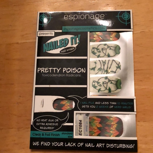 Espionage Cosmetics Nail Wrap Pretty Poison - Picture 1 of 3